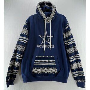 Dallas Cowboys Vigor Hoodie Men XL Geometric Pullover Southwestern Sporty Blue